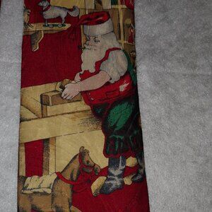 Vintage Rare Find Michael Brett Signature 100% Men's Christmas Theme Necktie